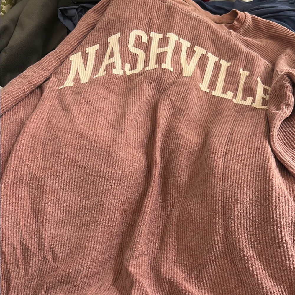 Altar'd State Pink Long Sleeve Tee